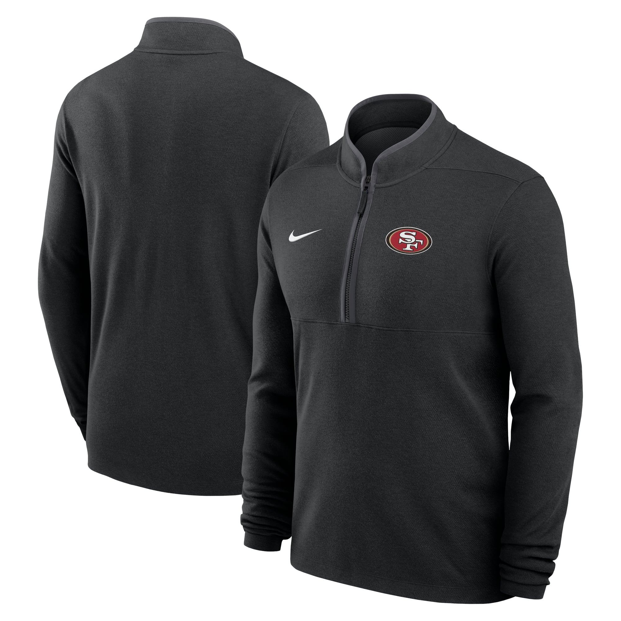 Men's Nike Black San Francisco 49ers Primetime Victory Dri-FIT Half-Zip Pullover